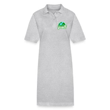 Déclaration de protection de la nature Protéger ce que vous aimez Logo de la Déclaration de Protection de la Nature - Robe polo bio PAIGER Stanley/Stella Femme - gris chiné - Devant