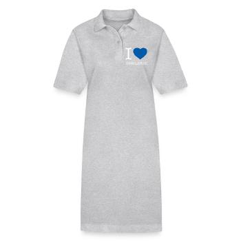 J’ADORE LES HIGHLANDS - Robe polo bio PAIGER Stanley/Stella Femme - gris chiné - Devant