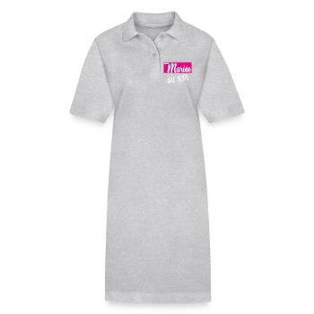 MARIEE - Robe polo bio PAIGER Stanley/Stella Femme - gris chiné - Devant