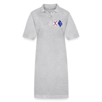 Tyne and Wear & Angleterre traversée - Robe polo bio PAIGER Stanley/Stella Femme - gris chiné - Devant