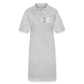 Schere , Stein, Paar Bier - Stanley/Stella Frauen Bio-Polokleid PAIGER - Grau meliert - Vorne