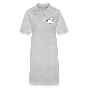 Cygne tuberculé - Robe polo bio PAIGER Stanley/Stella Femme - gris chiné - Devant