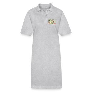 Fleurs Fleurs - Robe polo bio PAIGER Stanley/Stella Femme - gris chiné - Devant