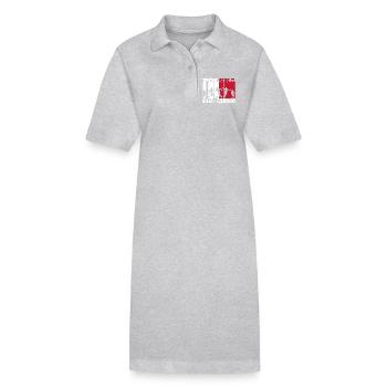 Football polonais - Robe polo bio PAIGER Stanley/Stella Femme - gris chiné - Devant