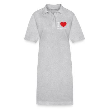 I love copy paper - Stanley/Stella PAIGER Organic Women’s Polo Dress - heather grey - Front