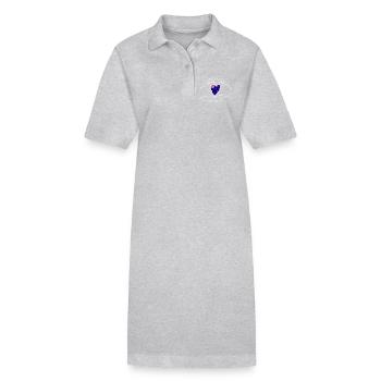 Cœur de l’Australie avec drapeau australien Australie - Robe polo bio PAIGER Stanley/Stella Femme - gris chiné - Devant