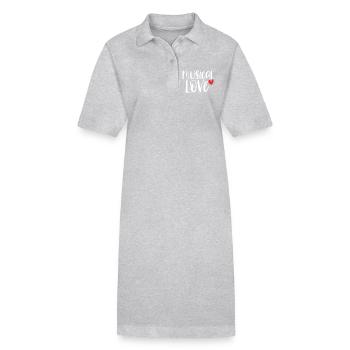 Musical Love Theater Drama Broadway Gift - Stanley/Stella PAIGER Organic Women’s Polo Dress - heather grey - Front