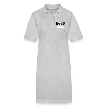 100% MOI - Robe polo bio PAIGER Stanley/Stella Femme - gris chiné - Devant