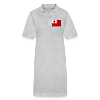 Flagge von Tonga - Stanley/Stella Frauen Bio-Polokleid PAIGER - Grau meliert - Vorne