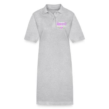 Anxiété Anxieuse Anxieuse Introvertie effrayée - Robe polo bio PAIGER Stanley/Stella Femme - gris chiné - Devant