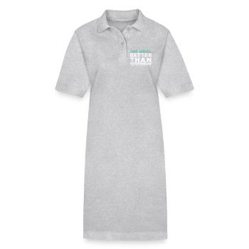 L’objectif : Mieux qu’hier - Équipement de sport - Robe polo bio PAIGER Stanley/Stella Femme - gris chiné - Devant