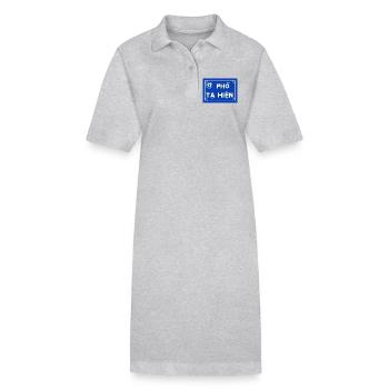 rue ta Hien rue Bière - Robe polo bio PAIGER Stanley/Stella Femme - gris chiné - Devant