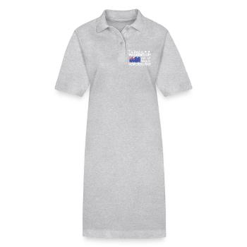 I'm Tired Waking Up Not Being In New Zealand - Stanley/Stella PAIGER Organic Women’s Polo Dress - heather grey - Front