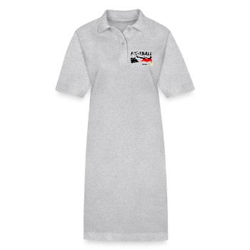 La fièvre du football en Allemagne - Robe polo bio PAIGER Stanley/Stella Femme - gris chiné - Devant