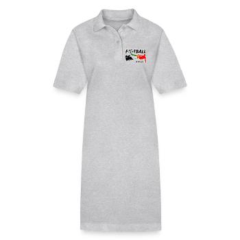 La fièvre du football au Portugal - Robe polo bio PAIGER Stanley/Stella Femme - gris chiné - Devant