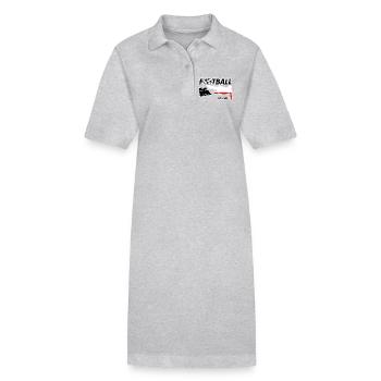 Fièvre du football Pologne - Robe polo bio PAIGER Stanley/Stella Femme - gris chiné - Devant