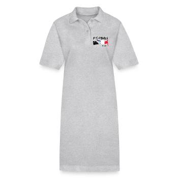 Fièvre du football France - Robe polo bio PAIGER Stanley/Stella Femme - gris chiné - Devant