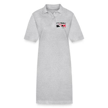 Fièvre du football Albanie - Robe polo bio PAIGER Stanley/Stella Femme - gris chiné - Devant