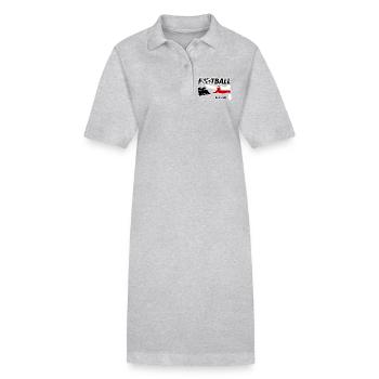 La fièvre du football en Angleterre - Robe polo bio PAIGER Stanley/Stella Femme - gris chiné - Devant