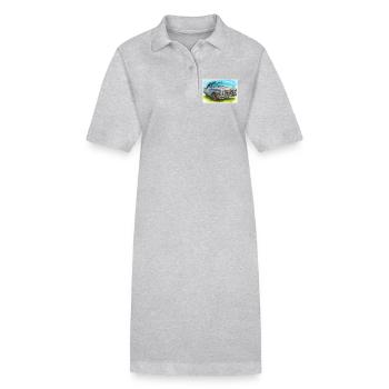 Rétro Classique Cad -60 - Robe polo bio PAIGER Stanley/Stella Femme - gris chiné - Devant
