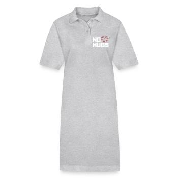 Pas de câlins s’il te plaît garde tes distances câlins antisociaux - Robe polo bio PAIGER Stanley/Stella Femme - gris chiné - Devant