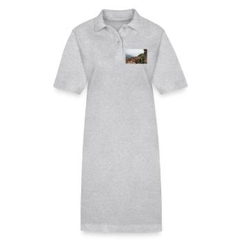 Vue de Limone - Robe polo bio PAIGER Stanley/Stella Femme - gris chiné - Devant