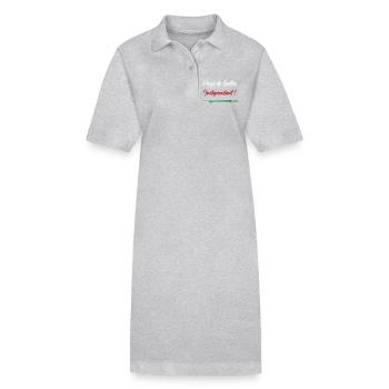 Pays de Galles Indépendant ! Perceval - Robe polo bio PAIGER Stanley/Stella Femme - gris chiné - Devant