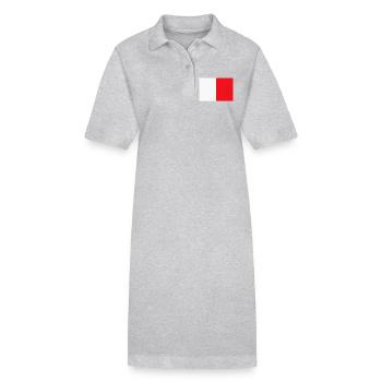 Bloc d’échantillons rouge-blanc - Robe polo bio PAIGER Stanley/Stella Femme - gris chiné - Devant