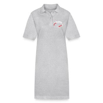 Conception du Tee Meter Dad Jokes - Robe polo bio PAIGER Stanley/Stella Femme - gris chiné - Devant
