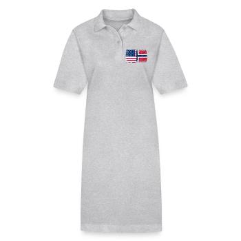 Hinweis Mashup USA Norwegen - Stanley/Stella Frauen Bio-Polokleid PAIGER - Grau meliert - Vorne