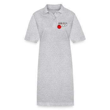 Boule de bowling avec quilles - Robe polo bio PAIGER Stanley/Stella Femme - gris chiné - Devant
