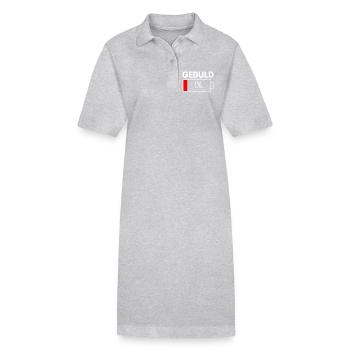 Patience 1% Funny Sayings Sarcasm Irony  - Stanley/Stella Frauen Bio-Polokleid PAIGER - Grau meliert - Vorne