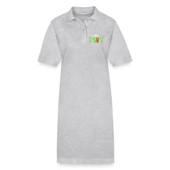 NRW Team Symbol - Stanley/Stella Frauen Bio-Polokleid PAIGER - Grau meliert - Vorne