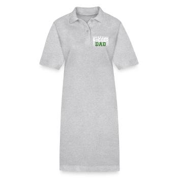 Fußball Vater Stolz Design Mit Ballmotiv - Stanley/Stella Frauen Bio-Polokleid PAIGER - Grau meliert - Vorne