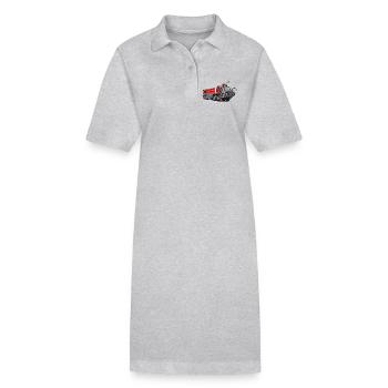 Feuerwehr mit Schaumkanone - Stanley/Stella Frauen Bio-Polokleid PAIGER - Grau meliert - Vorne