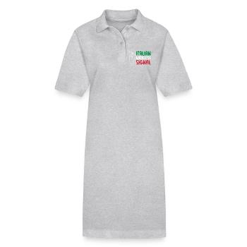 Italian Wireless Signal Italien Italiener WLAN - Stanley/Stella Frauen Bio-Polokleid PAIGER - Grau meliert - Vorne