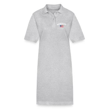 Boston, USA - Stanley/Stella Frauen Bio-Polokleid PAIGER - Grau meliert - Vorne