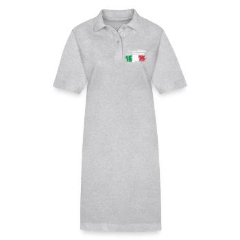 Etoiles et Fusion Tricolore - Robe polo bio PAIGER Stanley/Stella Femme - gris chiné - Devant