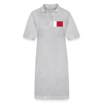 Drapeau du Qatar - Robe polo bio PAIGER Stanley/Stella Femme - gris chiné - Devant