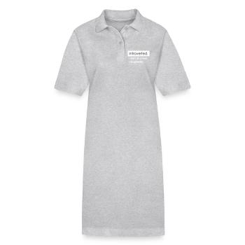Citations d’introverti - Robe polo bio PAIGER Stanley/Stella Femme - gris chiné - Devant