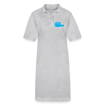 Contour du rouleau de ruban adhésif - Robe polo bio PAIGER Stanley/Stella Femme - gris chiné - Devant