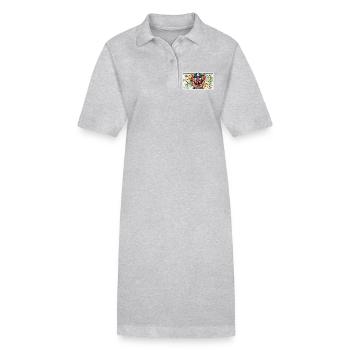 Clown de football mexicain dans un tourbillon de couleurs - Robe polo bio PAIGER Stanley/Stella Femme - noir - Devant