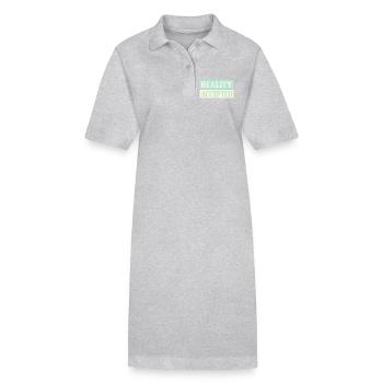Réalité acceptée - Robe polo bio PAIGER Stanley/Stella Femme - gris chiné - Devant