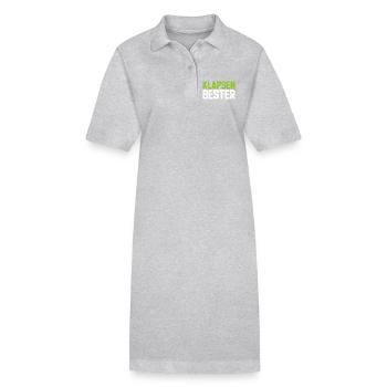 Meilleure phrase folle du bureau - Robe polo bio PAIGER Stanley/Stella Femme - gris chiné - Devant