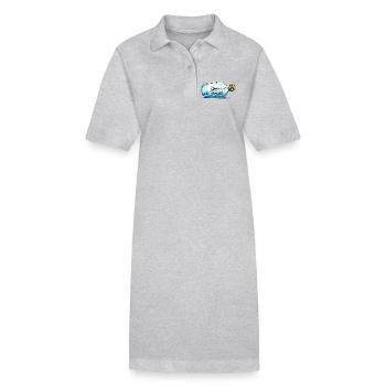Bateau-bouteille en haute mer - Robe polo bio PAIGER Stanley/Stella Femme - gris chiné - Devant