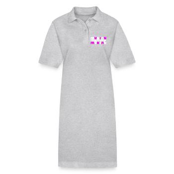Monday White/Pink - Stanley/Stella PAIGER Organic Women’s Polo Dress - heather grey - Front
