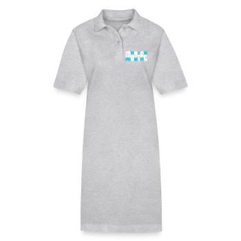 Motif Monday Blanc/Cyan - Robe polo bio PAIGER Stanley/Stella Femme - gris chiné - Devant