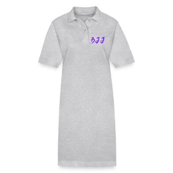 Ceinture violette BJJ – Jiu Jitsu Rank Design - Robe polo bio PAIGER Stanley/Stella Femme - gris chiné - Devant