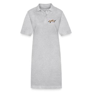 Doppeltes Meeresschildkröten-Baby-Paar - Stanley/Stella Frauen Bio-Polokleid PAIGER - Grau meliert - Vorne