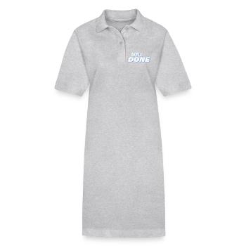BIEN JOUÉ - Robe polo bio PAIGER Stanley/Stella Femme - gris chiné - Devant